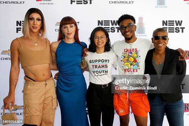 Marti Gould Cummings, Alex Berg, Lily Berlin, Dwayne Cole Jr. And Stacey Stevenson attend the Authentic Voices of Pride: Screening & Conversation...