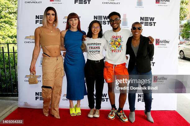Marti Gould Cummings, Alex Berg, Lily Berlin, Dwayne Cole Jr. And Stacey Stevenson attend the Authentic Voices of Pride: Screening & Conversation...