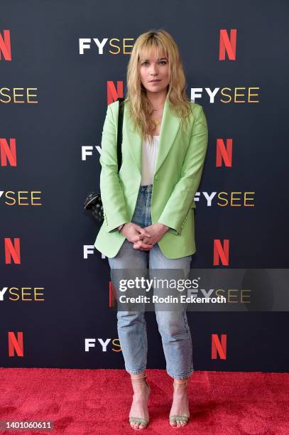 Annie Murphy attends Netflix's "Russian Doll" FYSEE Special Event Photocall at Netflix FYSEE At Raleigh Studios on June 04, 2022 in Los Angeles,...