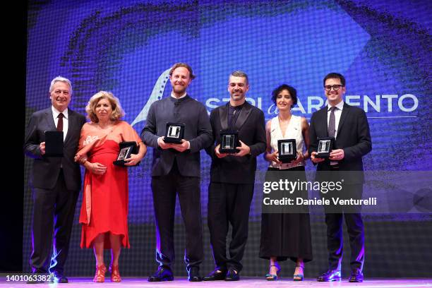 Matilde Bernabei, Jan Michelini, Luca Argentero, Viola Rispoli and Francesco Arlanch receive the Best Dramedy Series Award for "Doc – Nelle Tue Mani"...