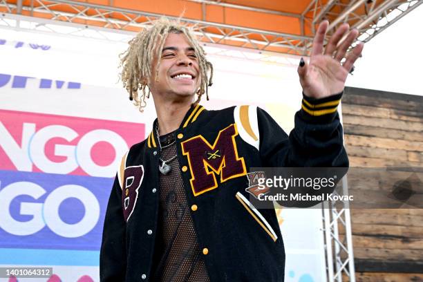 Iann dior performs onstage at the 2022 iHeartRadio Wango Tango at Dignity Health Sports Park on June 04, 2022 in Carson, California.