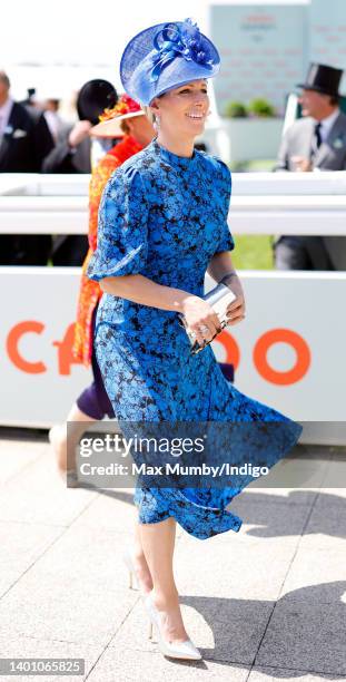 Zara Tindall attend The Epsom Derby at Epsom Racecourse on June 4, 2022 in Epsom, England.