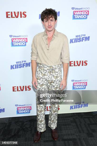 Charlie Puth is seen backstage during the 2022 iHeartRadio Wango Tango at Dignity Health Sports Park on June 04, 2022 in Carson, California.