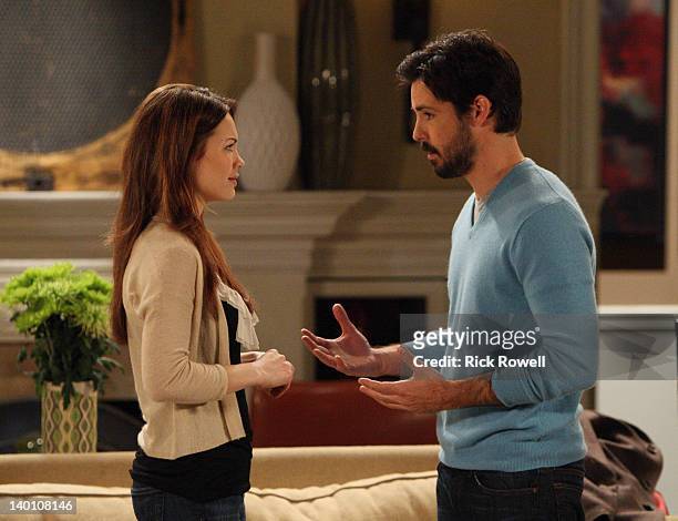 Rebecca Herbst and Jason Cook in a scene that airs the week of February 27, 2012 on Disney General Entertainment Content via Getty Images Daytime's...
