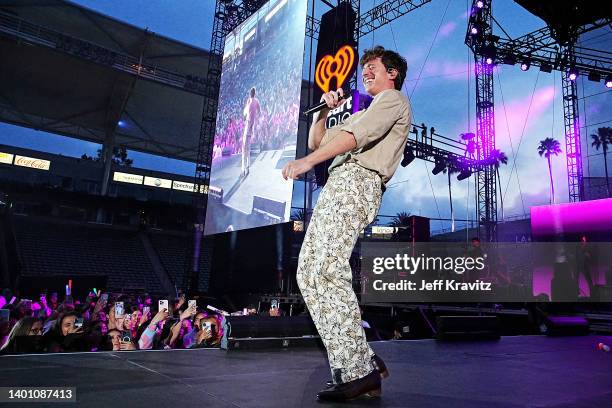 Charlie Puth performs onstage at the 2022 iHeartRadio Wango Tango at Dignity Health Sports Park on June 04, 2022 in Carson, California.