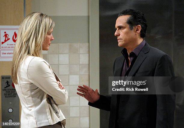 Laura Wright and Maurice Benard in a scene that airs the week of February 27, 2012 on Disney General Entertainment Content via Getty Images Daytime's...