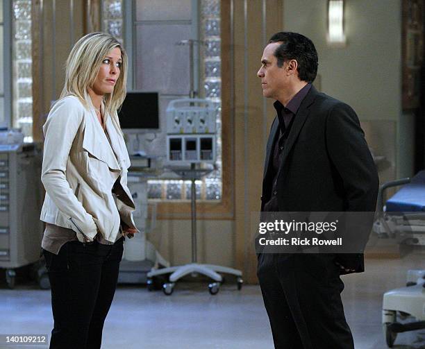 Laura Wright and Maurice Benard in a scene that airs the week of February 27, 2012 on Disney General Entertainment Content via Getty Images Daytime's...