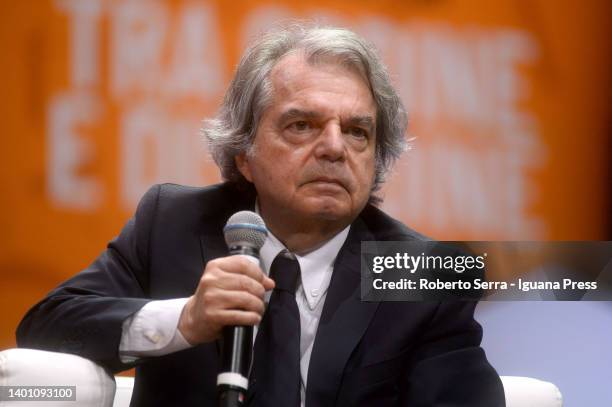 Italian Government Minister for Public Administration Renato Brunetta attends the Trento Economy Festival at Social Theater on June 04, 2022 in...