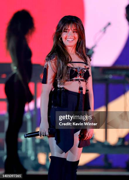 Camila Cabello performs onstage at the 2022 iHeartRadio Wango Tango at Dignity Health Sports Park on June 04, 2022 in Carson, California.