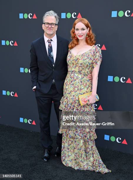 George Bianchini and Christina Hendricks attend the MOCA Gala 2022 at The Geffen Contemporary at MOCA on June 04, 2022 in Los Angeles, California.
