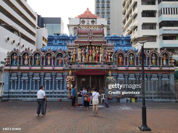sri krishnan temple, singapore - krishna temple stock pictures, royalty-free photos & images