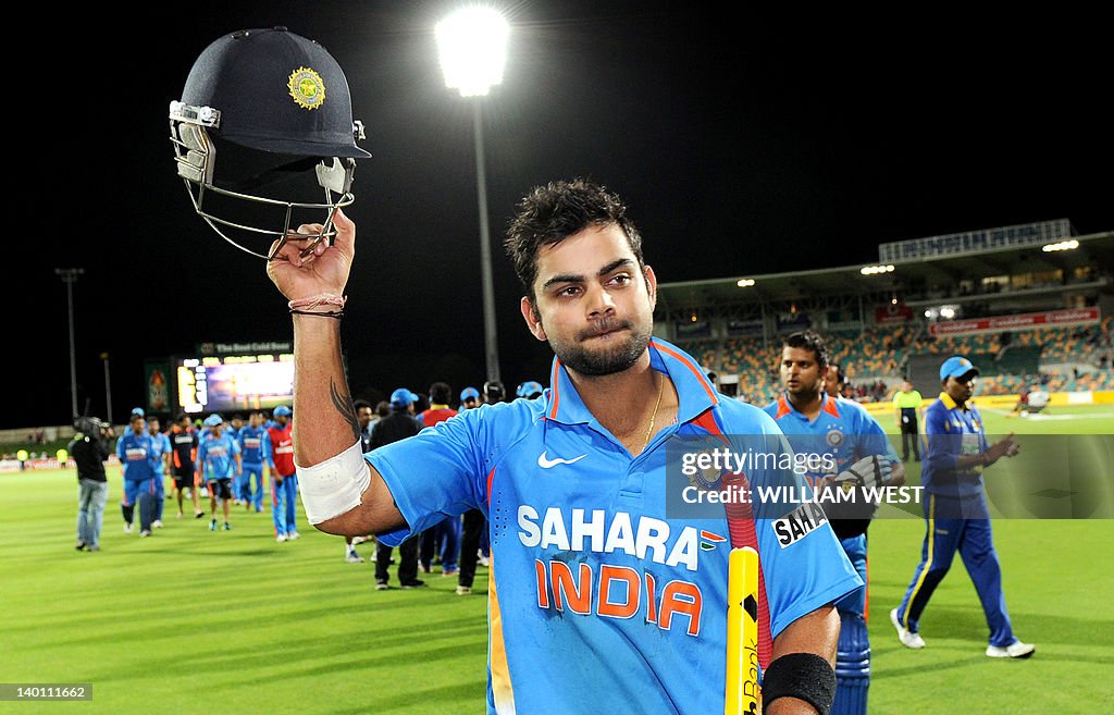 Indian batsman Virat Kohli acknowledges