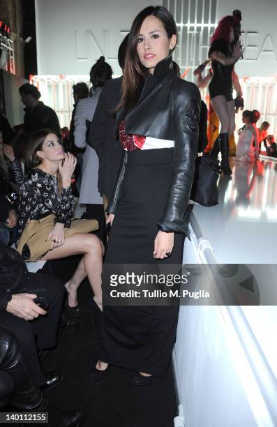 Michela Coppa attends the Philipp Plein fashion show as part of Milan Womenswear Fashion Week on February 25, 2012 in Milan, Italy.