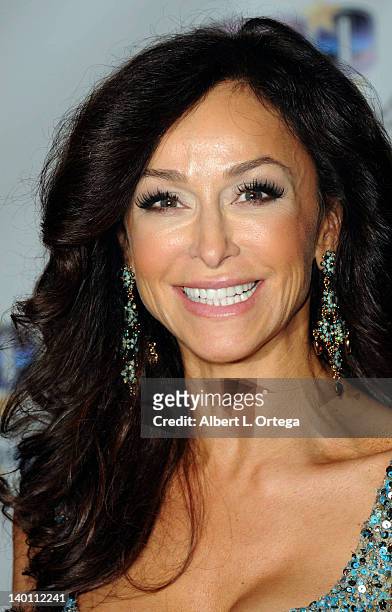 Actress Sofia Milos arrives for Norby Walters' 22nd Annual Night Of 100 Stars Oscar Viewing Gala held at The Beverly Hills Hotel on February 26, 2012...