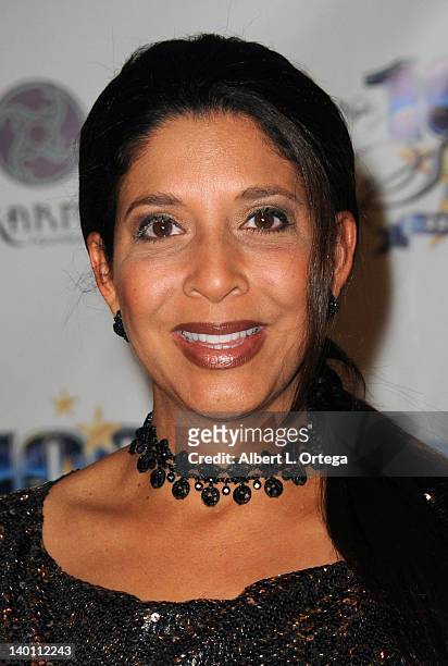 Newscaster Christine Devine arrives for Norby Walters' 22nd Annual Night Of 100 Stars Oscar Viewing Gala held at The Beverly Hills Hotel on February...