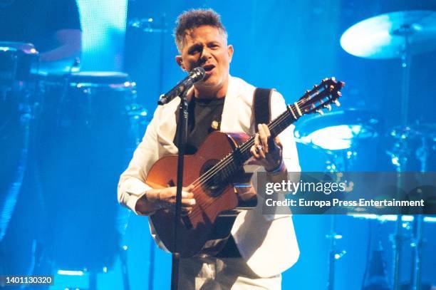 Singer Alejandro Sanz during a concert at the Wanda Metropolitano, on June 4 in Madrid, Spain.