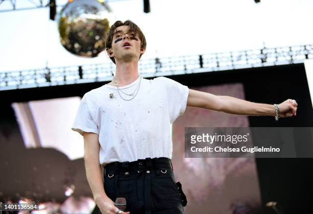 Greyson Chance performs atOutloud Raising Voices Music Festival at WeHo Pride on June 04, 2022 in West Hollywood, California.
