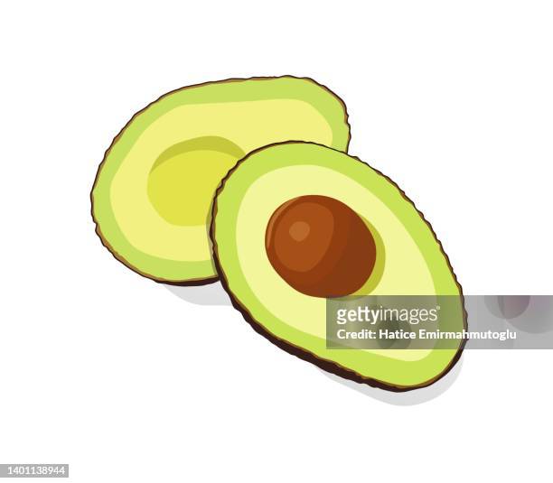 124 Ilustraciones de Avocado Slice On White - Getty Images