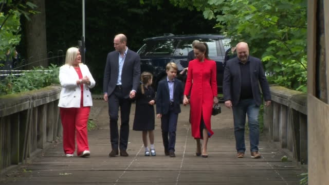GBR: Queen Elizabeth II Platinum Jubilee 2022 - The Cambridge Family Visit Cardiff Castle