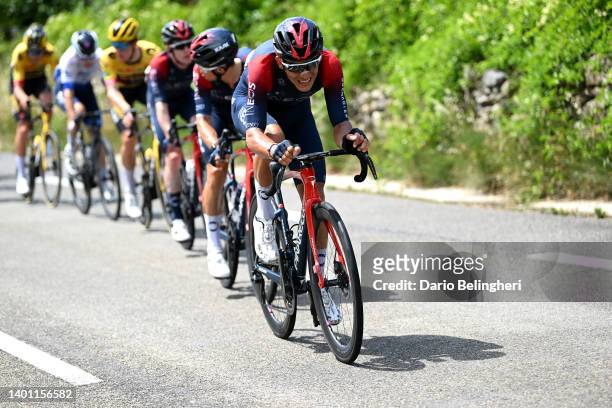 Andrey Amador Bikkazakova of Costa Rica and Team INEOS Grenadiers competes during the 74th Critérium du Dauphiné 2022 - Stage 1 a 191,8km stage from...
