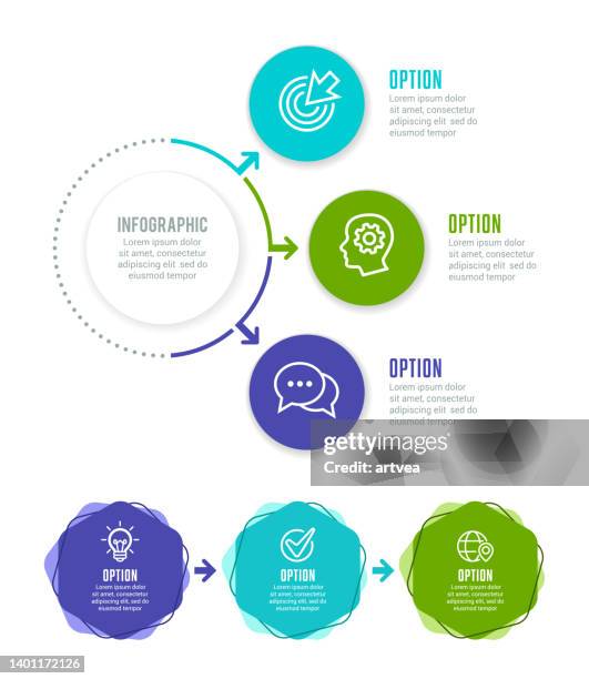 ilustrações de stock, clip art, desenhos animados e ícones de infographic element - terceiro