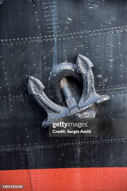 ss nomadic cherbourg anchor - anker stock-fotos und bilder