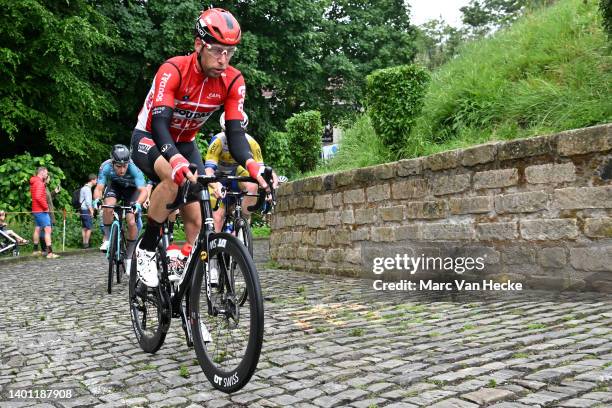 Roger Kluge of Germany and Team Lotto Soudal competes passing through the Muur - Kapelmuur during the 102nd Brussels Cycling Classic 2022 a 203,9km...