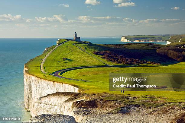 belle tout lighthouse - beachy head stockfoto's en -beelden