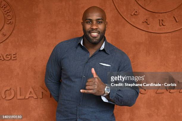 Teddy Riner attends the French Open 2022 at Roland Garros on June 05, 2022 in Paris, France.