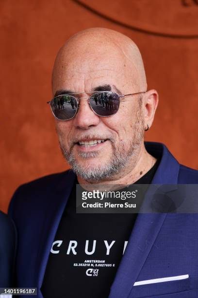 Pascal Obispo is seen during the 2022 French Open at Roland Garros on June 05, 2022 in Paris, France.