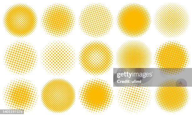 halftone design elements - yellow circle background stock illustrations