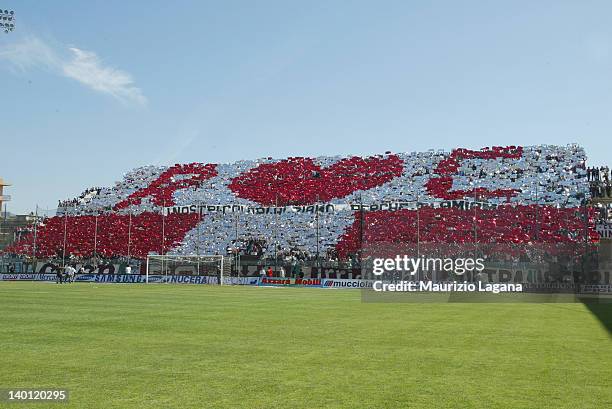 Reggina fans during Serie A match between Reggina and Roma on May 3 , 2003 at Granillo Stadium in Reggio Calabria, Italy.