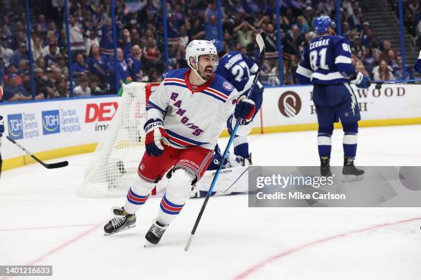 Power Play Goal Scored by Chris Kreider of the New York Rangers assisted by Artemi Panarin and Mika Zibanejad in Game Three of the Eastern Conference...