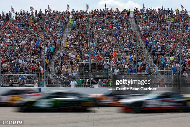 General view of of the grandstands during the NASCAR Cup Series Enjoy Illinois 300 at WWT Raceway on June 05, 2022 in Madison, Illinois.