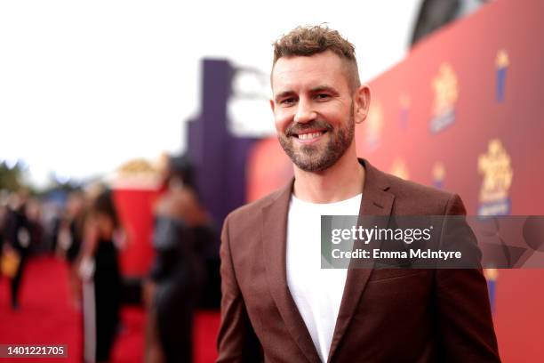 In this image released on June 5, Nick Viall attends the 2022 MTV Movie & TV Awards: UNSCRIPTED at Barker Hangar in Santa Monica, California and...