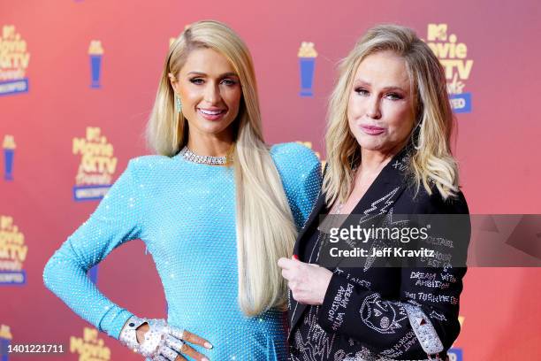 In this image released on June 5, Kathy Hilton and Paris Hilton attends the 2022 MTV Movie & TV Awards: UNSCRIPTED at Barker Hangar in Santa Monica,...