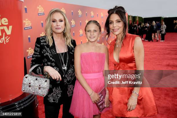 In this image released on June 5, Kathy Hilton, Bryn Hoppy, and Bethenny Frankel attend the 2022 MTV Movie & TV Awards: UNSCRIPTED at Barker Hangar...