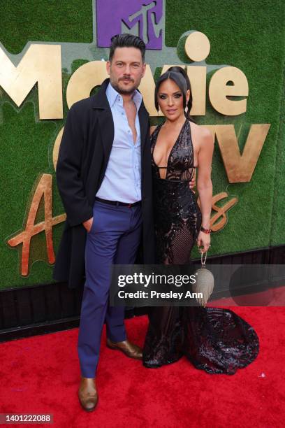 In this image released on June 5, Tom Fraud and Vanessa Villela attend the 2022 MTV Movie & TV Awards: UNSCRIPTED at Barker Hangar in Santa Monica,...