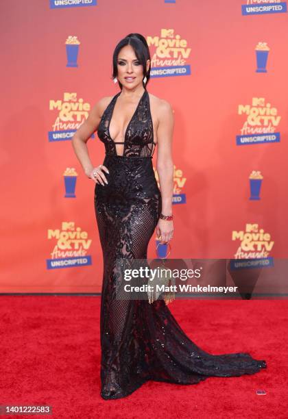In this image released on June 5, Vanessa Villela attends the 2022 MTV Movie & TV Awards: UNSCRIPTED at Barker Hangar in Santa Monica, California and...