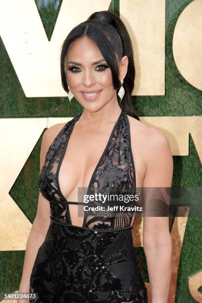 In this image released on June 5, Vanessa Villela attends the 2022 MTV Movie & TV Awards: UNSCRIPTED at Barker Hangar in Santa Monica, California and...