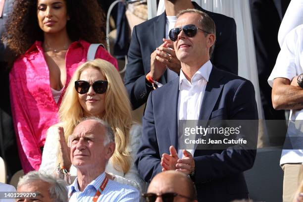 Stefan Edberg and wife Annette Hjort Olsen attend the Men's Singles Final match on Day 15 of The French Open 2022 at Roland Garros on June 05, 2022...