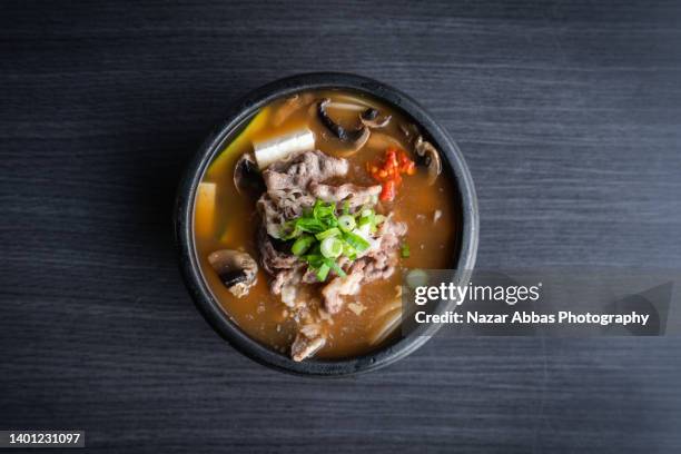 beef mushroom soup. - mushroom soup stock pictures, royalty-free photos & images