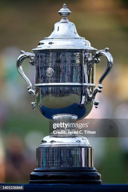 Detail view of the championship trophy after the 77th U.S. Women's Open at Pine Needles Lodge and Golf Club on June 05, 2022 in Southern Pines, North...