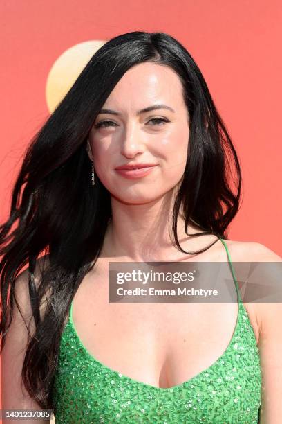 Cazzie David attends the 2022 MTV Movie & TV Awards at Barker Hangar on June 05, 2022 in Santa Monica, California.