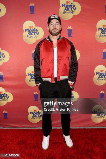 Chris Evans attends the 2022 MTV Movie & TV Awards at Barker Hangar on June 05, 2022 in Santa Monica, California.