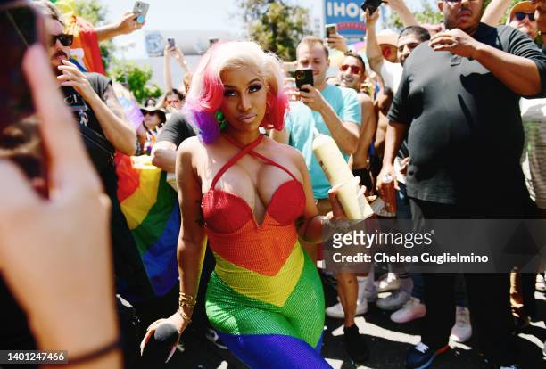 Cardi B attends the City of West Hollywood's Pride Parade on June 05, 2022 in West Hollywood, California.
