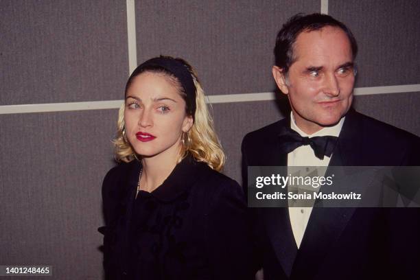 American singer & actress Madonna and German film director Michael Verhoeven attend the 56th annual New York Film Critics’ Awards at the Rainbow...
