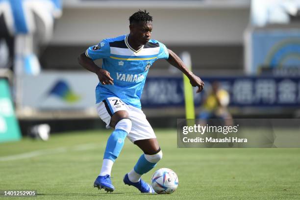 Fabian Gonzalez of Jubilo Iwata in action during the J.LEAGUE Meiji Yasuda J1 14th Sec. Match between Jubilo Iwata and Hokkaido Consadole Sapporo at...
