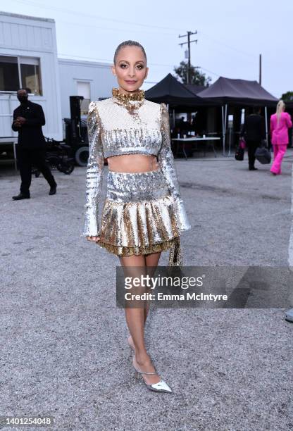 In this image released on June 5, Nicole Richie attends the 2022 MTV Movie & TV Awards: UNSCRIPTED at Barker Hangar in Santa Monica, California and...