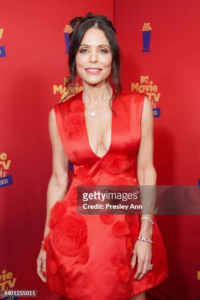 In this image released on June 5, Bethenny Frankel attends the 2022 MTV Movie & TV Awards: UNSCRIPTED at Barker Hangar in Santa Monica, California...